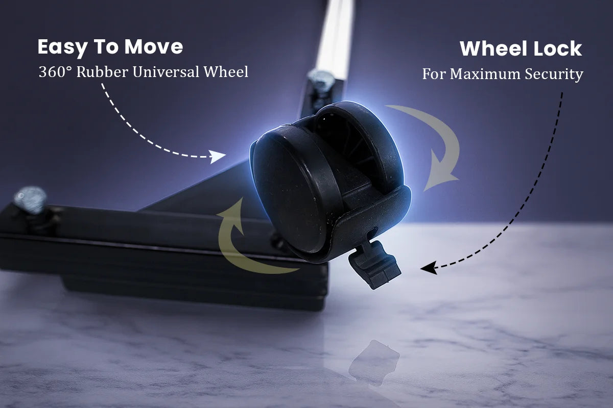Durable 360 Degree wheels Metal Washing Machine Stand – Heavy Duty & Modern Design in Dark black
