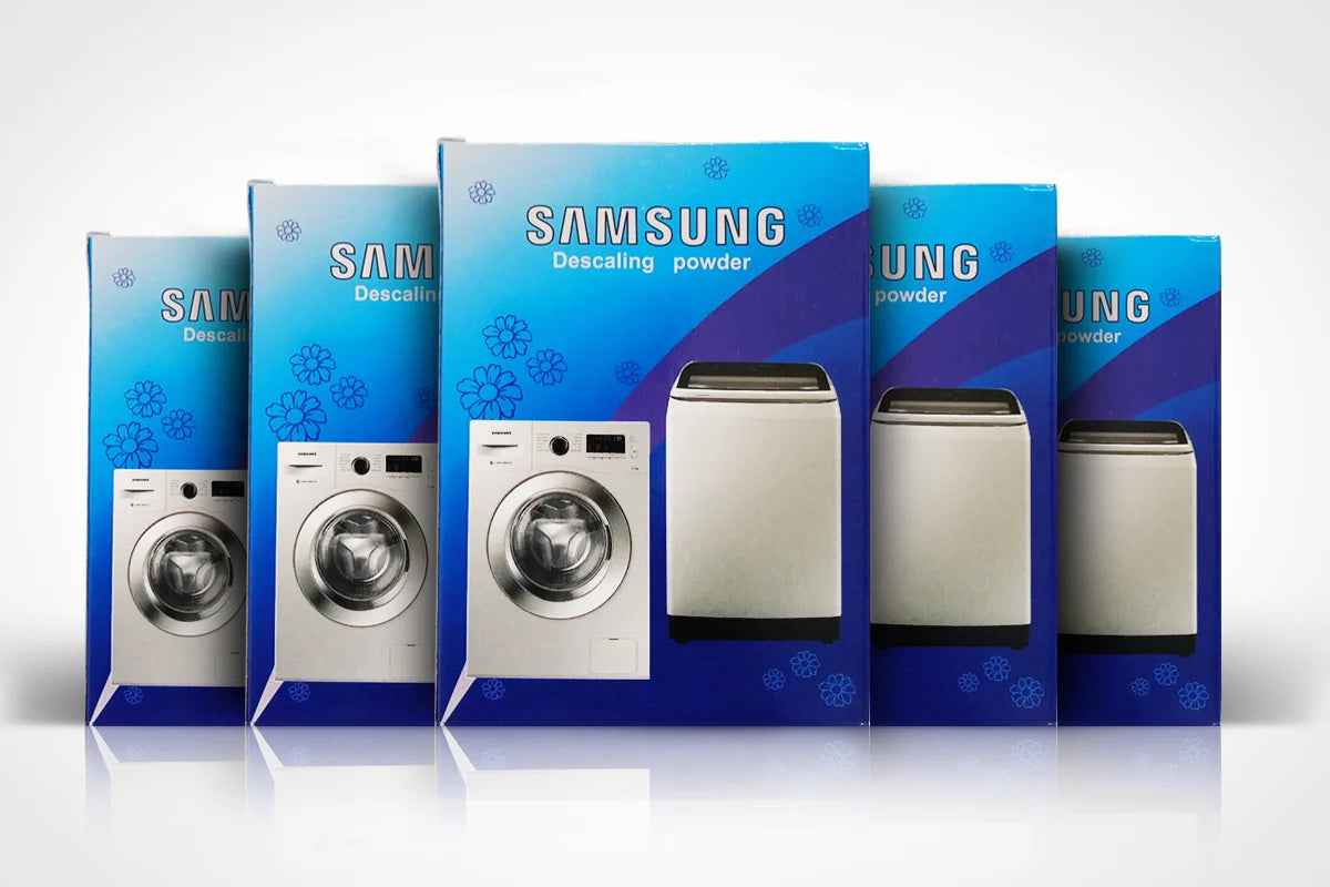 Descaling powder for washing machine – removes stubborn dirt, antibacterial and fresh formula, improves wash quality