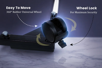 Durable 360 Degree wheels Metal Washing Machine Stand – Heavy Duty & Modern Design in Dark black