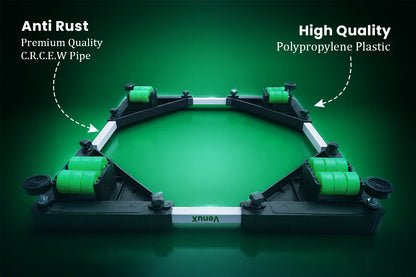 Heavy Duty Adjustable - 24 Wheels Multi-purpose Stand Capacity Upto 250 Kg,Heavy Duty Plastic stand(Green)