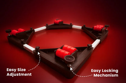 Heavy Duty Adjustable - 24 Wheels Multi-purpose Stand Capacity Upto 250 Kg,Heavy Duty Plastic stand(Red)