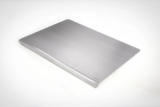 VenuX premium stainless steel chopping board – polished rustproof antibacterial cutting board with smooth surface and rounded edges – heavy duty kitchen chopping board for vegetables meat fruits making chapati rotis and many more India