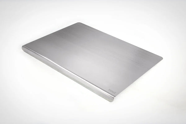 VenuX premium stainless steel chopping board – polished rustproof antibacterial cutting board with smooth surface and rounded edges – heavy duty kitchen chopping board for vegetables meat fruits making chapati rotis and many more India
